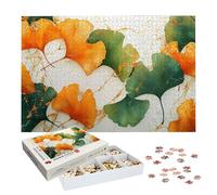Puzzle 1500 Pièces Feuilles, Puzzle 1500 Pièces Adultes/Enfants, Puzzles Bois avec Une Boîte d'Emballage Exquise, Jeu Éducatif Puzzles Feuilles de Ginkgo, Decoration Maison, Cadeau Femme, Homme, -9133
