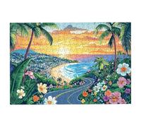 Puzzle 1500 Pieces Fleur, Puzzle 1500 Pièces Adultes Autoroute, Puzzles en Bois pour Adultes Jeux Educatifs, Puzzles avec Une Boîte d'emballage Exquise Cadeau Femme, Tableau Decoration Murale -2610