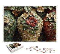 Puzzle 1500 Pièces Fleur, Puzzle 1500 Pièces pour Adultes et Enfants à Partir de 14 Ans, Bouteille Puzzles Bois avec Une Boîte d'emballage Exquise, Puzzles pour Décoration Murale, Cadeau Femme, -5370