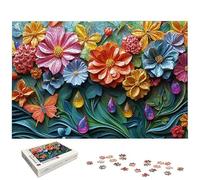 Puzzle 1500 Pièces Fleur, Puzzle 1500 Pièces pour Adultes et Enfants à Partir de 14 Ans, Coloré Puzzles Bois avec Une Boîte d'emballage Exquise, Puzzles pour Décoration Murale, Cadeau Femme, -7388