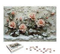 Puzzle 1500 Pièces Fleur, Puzzle 1500 Pièces pour Adultes et Enfants à Partir de 14 Ans, Rose Puzzles Bois avec Une Boîte d'Emballage Exquise, Décoration Murale, Idee Cadeau Femme, Cadeau Homme, -6508