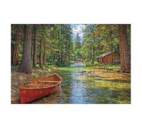 Puzzle 1500 Pieces Forêt, Puzzle Bateau Adulte, Puzzles Classiques Jeux Educatifs pour Activité Familiale, Qualité Supérieure Puzzles en Bois avec Boite Cadeau Homme Cadeau Femme, Decoration -1816