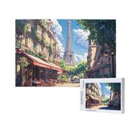 Puzzle 1500 Pièces France Puzzle Rue Motifs,Puzzles Bois Adulte avec Boîte Cadeau,Loisirs Créatifs Adultes DIY Activite Manuelle,Cadeau Anniversaire Homme Femme,Décoration Intérieure,87x57cm,p532t