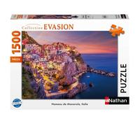 Puzzle 1500 pièces Hameau de Manarola, Italie, dès 14 ans, Puzzle de qualité supérieure, Collection Évasion, 12001533, Nathan
