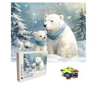 Puzzle 1500 Pièces Hiver Puzzle Adulte Grand 87 X 57 cm, Ours Puzzles Jeu éDucatif Défi, 1500 Pièces Jigsaw Puzzles Classiques pour Cadeau Femme, Decoration Murale, Loisirs Créatifs Adultes 8p-73