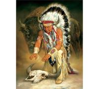 Puzzle 1500 pièces,Indiens rétro Puzzl pour Adultes, Puzzles pour Adultes Jeu éducatif Défi Jouet, Jeu d'adresse pour Toute la Famille, Puzzle pour Adulte Enfants