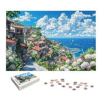 Puzzle 1500 Pièces Italie, Puzzle 1500 Pièces pour Adultes et Enfants à Partir de 14 Ans, Paysage Puzzles Bois avec Une Boîte d'emballage Exquise, Puzzles pour Décoration Murale, Cadeau Femme, -6296