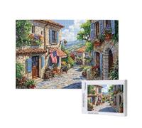 Puzzle 1500 Pièces Italie Puzzle Rue Motifs,Puzzles Bois Adulte avec Boîte Cadeau,Loisirs Créatifs Adultes DIY Activite Manuelle,Cadeau Anniversaire Homme Femme,Décoration Intérieure,87x57cm,p797t