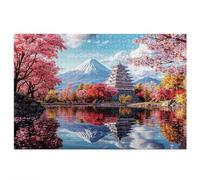 Puzzle 1500 Pieces Japonais, Puzzle 1500 Pieces Adultes en Bois, Bricolage Jeu Éducatif avec Boite Cadeau pour Adultes, Bois Épais et Résistant, Puzzles pour Décor, Cadeau Femme, Thème: Paysage X-55