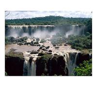 Puzzle 1500 Pièces Jeux éducatif Défi Jouets Cadeaux-Chutes d'Iguaçu,Brésil,Pierres,Arbres 87x57cm