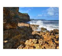 Puzzle 1500 Pièces Jeux éducatif Défi Jouets Cadeaux-Côte,Rochers,Pierres,Mer,Embruns,Eau 87x57cm