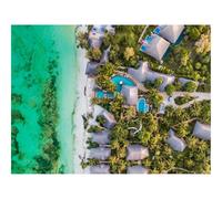 Puzzle 1500 Pièces Jeux éducatif Défi Jouets Cadeaux-Plage,mer,Vue aérienne 87x57cm