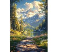 Puzzle 1500 Pièces Jeux éducatif Défi Jouets Montagnes du lac Woodland Puzzles Classiques Puzzle DIY Cadeaux de l'art de la Décoration Moderne