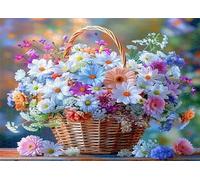 Puzzle 1500 pièces Jeux éducatif Défi Jouets Panier de Marguerites Puzzles Classiques Puzzle DIY Cadeaux de l'art de la Décoration Moderne