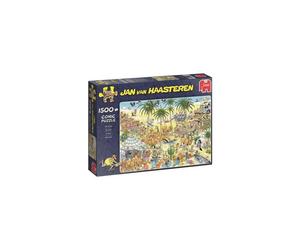 Puzzle 1500 pièces Jumbo Jan van Haasteren The Oasis 900 x 600 mm Multicolore