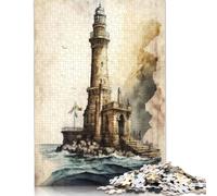 Puzzle 1500 pièces Le Phare d'Alexandrie pour Adultes, Cadeaux de Noël, Puzzles en Bois pour Adultes et Adolescents à partir de 12 Ans, 1500 pièces (85 x 57 cm)
