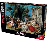 Puzzle 1500 pièces : Les attrapeurs d'oiseaux, François Boucher