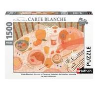 Puzzle 1500 pièces - Nathan - Le petit-déjeuner / Florence Sabatier - Voyage et cartes - Garantie 2 ans