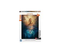 Puzzle 1500 pièces Nathan Le reflet de la fée Collection Artiste Portrait Doré et Bleu