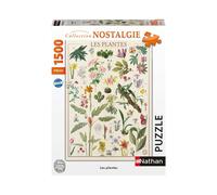 Puzzle 1500 pièces Nathan Les Plantes Muséum National d'Histoire Naturelle 80 x 60 cm Multicolore