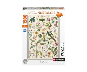 Puzzle 1500 pièces Nathan Les Plantes Muséum National d'Histoire Naturelle 80 x 60 cm Multicolore