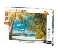 Nathan Puzzle Plage paradisiaque 1500 pièces – Qualité supérieure – Adultes et enfants dès 14 ans