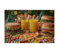 Puzzle 1500 Pieces Pain, Puzzle Pizza Adulte, Puzzles Classiques Jeux Educatifs pour Activité Familiale, Qualité Supérieure Puzzles en Bois avec Boite pour Cadeau Homme Cadeau Femme, Decoration -2524