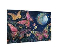Puzzle 1500 Pièces Papillon Puzzle Adultes Usine Motif avec avec Boîte Cadeau, DIY Wooden Puzzl Enjoy Activités de défi Familial pour Tableau Decoration Murale, Cadeau Homme/Femme 87 x 57 cm -470Y