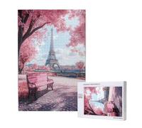 Puzzle 1500 Pieces Paris Grand Puzzle Classiques en Bois pour Adultes, Jeux Amusants/Colorés/Impossible/Difficiles, Cadeau d'anniversaire de Festivals pour la Famille Amis - Paysage 2T-2018