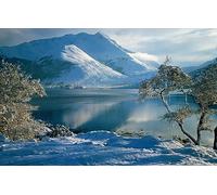 Puzzle 1500 pièces Paysage d'hiver enneigé des Highlands écossais de l'Ouest pour Adultes Mj313TY 57x87cm