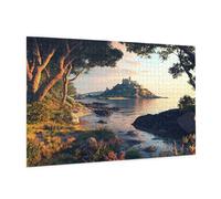 Puzzle 1500 Pièces Paysage Puzzle Adultes Arbre Motif avec Avec Boîte Cadeau, DIY Wooden Puzzl Enjoy Activités de défi Familial pour Tableau Decoration Murale, Cadeau Homme/Femme 87 x 57 cm -305Y