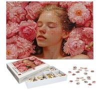 Puzzle 1500 Pièces Pivoine, Puzzle 1500 Pièces Adultes et Enfants, Puzzles Bois avec Une Boîte d'emballage Exquise, Jeu Éducatif Puzzles Femme, Noël Decoration Maison, Cadeau Femme, Cadeau Homme H-435