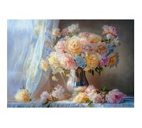 Puzzle 1500 pièces : Pivoines pastel