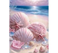 Puzzle 1500 pièces,Plage des Coquillages Roses Puzzl pour Adultes, Puzzles pour Adultes Jeu éducatif Défi Jouet, Jeu d'adresse pour Toute la Famille, Puzzle pour Adulte Enfants