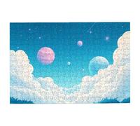 Puzzle 1500 Pieces Planète, Puzzle 1500 Pièces Adultes Nuage, Puzzles Classiques Jeux Educatifs pour Activité Familiale, Qualité Supérieure Puzzles en Bois avec Boite pour Cadeau Femme, Decor -2452