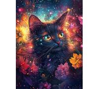 Puzzle 1500 Pièces pour Adultes, Black Cat Firefly Puzzle Adulte 1500 pièces, Jeu de Création et Logique, Activité Détente, Idée Cadeau Adulte Décoration Intérieure