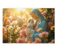 Puzzle 1500 Pièces, Puzzle 1500 Pièces Adultes en Bois, Bricolage Jeu Éducatif avec Boite Cadeau pour Adultes, Bois Épais et Résistant, Puzzles pour Décor, Idee Cadeau Femme Homme, Thème: Marie, T-61