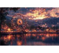 Puzzle 1500 Pieces, Puzzle Adultes 1500 Pièces Grande Roue, Puzzles Classiques Bois 60x90 cm Onirique, Exquisite Papierboxverpackung, Tragbarer Netzbeutel Geeignet für die ganze Familie Cadeau RXPT149