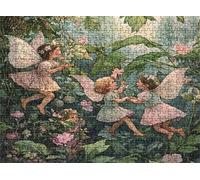 Puzzle 1500 pièces, Puzzle Impossible Adultes 87 x 57 cm, Impression Haute Définition, Jeux Éducatifs et Créatifs, Puzzles Bois Anti-Stress pour Toute la Famille, Décor Murale, Vert Elfes w0-523