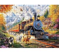 Puzzle 1500 pièces, Puzzle Impossible Adultes 87 x 57 cm, Impression Haute Définition, Jeux Éducatifs, Puzzles Bois Anti-Stress pour Toute la Famille, Décor Murale, Paysage Former-2 w0-395