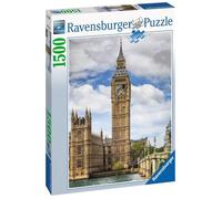 Puzzle 1500 pièces Ravensburger - Drôle de chat sur Big Ben - Animaux - Mixte