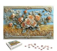 Puzzle 1500 Pièces Rose, Puzzle 1500 Pièces pour Adultes et Enfants à Partir de 14 Ans, Fleur Puzzles Bois avec Une Boîte d'Emballage Exquise, Décoration Murale, Idee Cadeau Femme, Cadeau Homme, -6564