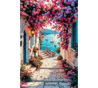 Puzzle 1500 Pieces Rue Fleurs, Jeu éducatif Défi Jouets Stimule Concentration et Imagination, Puzzle Adulte 1500 Pièces 87 x 57 cm