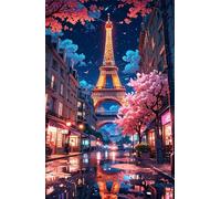 Puzzle 1500 Pieces Rue Tour Eiffel, Jeu éducatif Défi Jouets Stimule Concentration et Imagination, Puzzle Adulte 1500 Pièces 87 x 57 cm