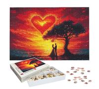 Puzzle 1500 Pièces Saint Valentin, Puzzle 1500 Pièces Adultes/Enfants, Puzzles Bois avec Une Boîte d'emballage Exquise, Jeu Éducatif Puzzles Paysage, Decoration Maison, Cadeau Femme et Homme, -8065