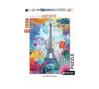 Nathan Puzzle 1500 pièces Tour Eiffel multicolore – Lars Stewart – Collection Artiste