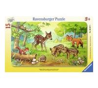 Ravensburger - 06376 - Puzzle Enfant avec Cadre - Animaux De La Forêt - 15 Pièces