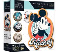Trefl – Puzzle en bois Mickey Mouse rétro 20191 – 160 pièces, multicolore, enfant