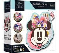 Trefl – Puzzle en bois Disney Minnie Mouse Élégante – 160 pièces, 10 figurines, formes irrégulières