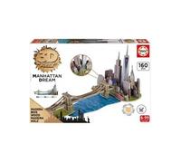 Puzzle 160 Pièces Puzzle 3d En Bois - Brooklyn Bridge, Manhattan Dream